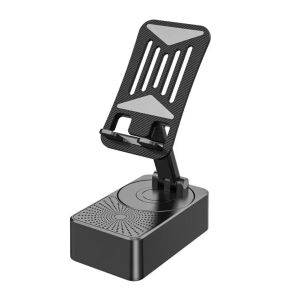 Kebidumei | KEBIDUMEI 3 in 1 Bluetooth Speaker Cell Phone Holder Stand Charging Portable Adjustable Desktop Live Lazy Phone Tablet Bracket