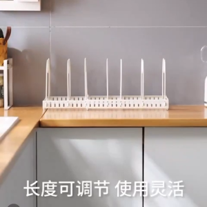 Ⓜ️ZEROIDEASⓂ️ Expandable Pots Lids Storage Rack Adjustable Pans Storage Rack Retractable Cabinet Organizer Rack Under Sink Organizer Rack Kitchenware Dividers Holder for Baking Plate Baking Tray Plates Cutting Boards Muffin Tins Baking Sheet