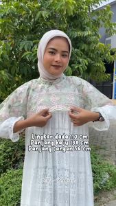 Gamis Putih Mewah Elegan Exila Dres Brukat Malika Full Puring Hyget Mix Tile Garden M L XL XXL 3XL Baju Muslim Lebaran Wanita Viral Dress Kondangan Wanita Jumbo Ootd Hijab Kekinian