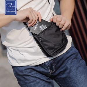 MORNA Passport Bag Travel Card Holder Crossbody Bag Wallet Coin Pouch Chest Bag for Men Women Waist Bag