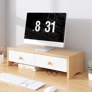 ตู้เสื้อผ้าแบบไม้แท้พร้อมหน้าจอคอมพิวเตอร์แบบสูงสำหรับโต๊ะทำงาน ตู้เสื้อผ้าแบบมีตะเข็บได้ดี ตะเข็บได้ดี สไตล์โมเดิร์นเรียบง่าย