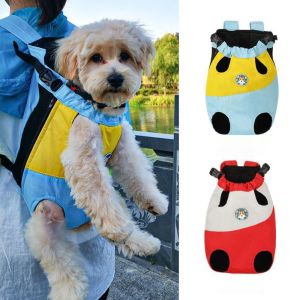 CRUSHES Breathable Pet Carrying Backpack Oxford Cloth Portable Dog Outdoor Backpack Fashion with Safety Buckle Dog Cat Front Chest Backpack Outdoor