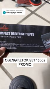 Obeng Ketok Getok Set Impact Driver 13Pcs Bahan Crome Vanadium Multifungsi