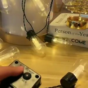 Warmtaste Solar String Bulb Lamp 10/20/30Light 2200K Warm Light Outdoor Lighting IP65 Waterproof Courtyard Hanging Bulbs For Backyard Garden Porch Pool Wedding Party Ambiance Lights