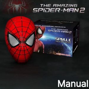 Hot Toys | Remote-Controlled Electric Blinking Spider-Man Headgear Red And Black Cos Glowing And Funny Mask Wearable Halloween Xmas Gift