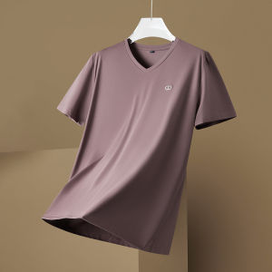 Loose Fit Modal Cotton Short Sleeve T-Shirt Mens plus Size Half Sleeve Shirt Breathable Summer Cool Feeling Basic Style