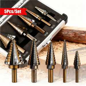 5pcs HSS Cobalt Titanium Carbon Steel Drill Bits High-Speed Steel Electric Drill for Metal Wood Plastic Aluminum Titanium