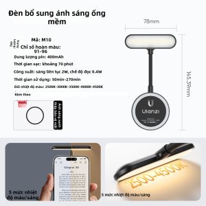 Ulanzi M10 | Đèn điện thoại MagSafe gắn nam châm với ống mềm ánh sáng xanh thấp cho chụp ảnh tự sướng quay video trực tiếp và đọc sách