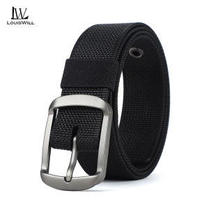 LouisWill Men Belt Outdoor Nylon Belt Double-sided Belt Nylon Waistband Youth Sports Canvas Pant Belt Simple Nice Waistband Nylon High Strength Adjustable Sports Belt