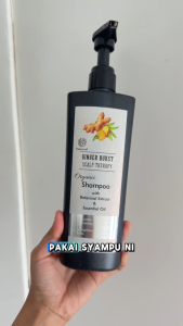 [BUY 1 FREE 1] Natureal Organic Ginger Scalp Therapy Shampoo with Essential Oil for Aromatherapy 400ML - For Dandruff Oily Scalp Itchy Scalp & Hair Loss