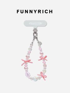 FUNNY RICH | Pink Bowknot Star New Style Female Phone Strap Short Ins Fashion Aesthetic