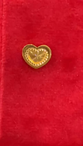 Poh Heng Jewellery 22K Heart Earrings in Yellow Gold[Price By Weight]
