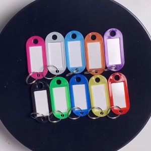 50Pcs/Set Key Ring Bisa Tulis Nama Tag Keychain Gantungan Kunci Label