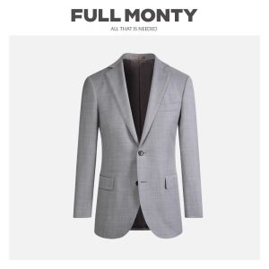 Black Business Casual Wool Suit Jacket