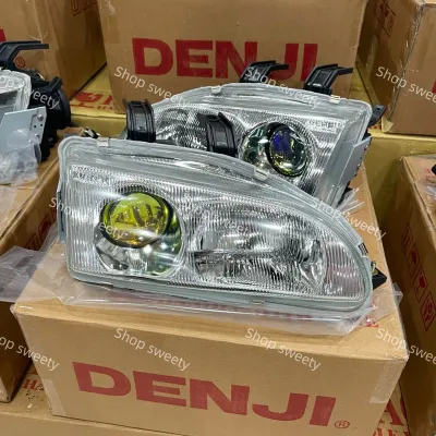 Denji ไฟหน้า Civic EG 3-4 ประตู ปี 91-95 made in taiwan คุณภาพสูง ของแต่งอะไหล่ประดับรถยนต์ ติดตั้งง่าย จัดส่งเร็ว