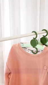 Safe Portable Folding Clothes Hanger With Clips Multi-Functional Drying Rack For Clothes And ShoesSturdy Travel Accessory