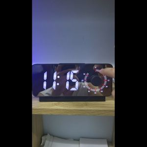 Đồng hồ led để bàn báo thức tráng gương kiêm đồng hồ đếm ngược pomodoro quản lý thời gian học tập làm việc tập trung
