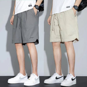 Summer New Mens Laser Mesh Trendy All-Match Casual Shorts Drawstring Breathable Best-Selling Simple Style Five-Quarter Pants
