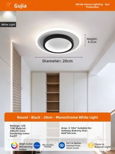 GUJIA | Mid-Century Modern Minimalist Walnut Color Ceiling Light