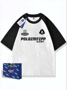 NASA Collaboration Casual Printed Short Sleeve Raglan Heavy Cotton T-Shirt