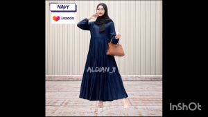 Promo Gamis Polos Susun Bahan Rayon Banyak Variasi Ukuran dan Warnanya Gamis Rempel Susun Terbaru