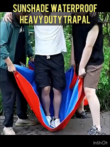 High Quality Multifunctional waterproof makapal Tarpaulin Waterproof Rainproof Sunproof Outdoor Tarpaulin Car Cover with Hole Double sided availability