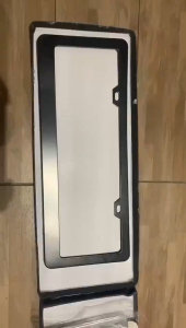 2pcs Car Number Plate License Frame Cover Stainless Steel Car Plate Frame Acrylic Cover 41*16cm