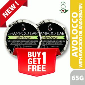 Buy 1 Take 1 Eco Premium Avolocco Shampoo and Conditioner Bar 65g - Shampoo Bar - Hydrolyzed Keratin and Avocado Oil Sulfate Free Paraben Free Natural Organic Eco-Friendly - Woops Human Nature Ecobar Clen Lush Conditioner Bar Mild Formula Gray - Eco Love