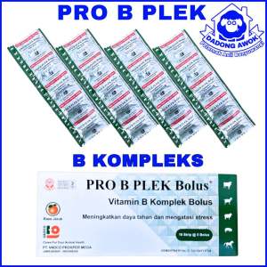 PRO B PLEK BOLUS 1 bolus ecer vitamin b komplek sapi kambing domba Meningkatkan Daya Tahan tubuh