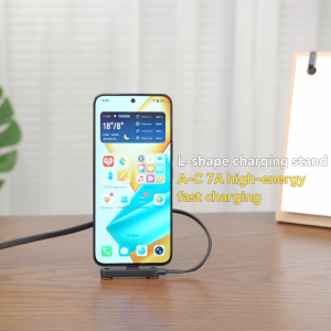 Essager 7A Elbow Stand Holder A-C Cable Fast Charging USB-A to Type-C L-shape Cable Type C 7A Fast Charge USB A-C Data Wire Cord For Huawei Samsung Oneplus Xiaomi Realme Honor OPPO VIVO Tablet Laptop 7A Elbow Stand Cables