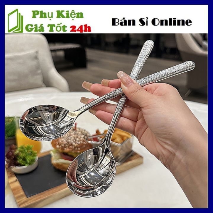 Thìa Inox , Muỗng INOX Chất Liệu Không Gỉ, Sáng Bóng Có Cán Cầm Dài ...