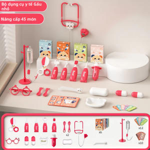 Bộ Đồ Chơi Bác Sĩ với Stethoscope và Hộp Y Tế cho Bé Gái BABYSHOME