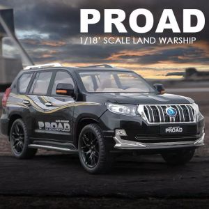 【WJ】1: 18 Toyota Prado Metal Die Casting Car Model Simulation Collection kids Car Toys Boy Toys Off road Vehicle