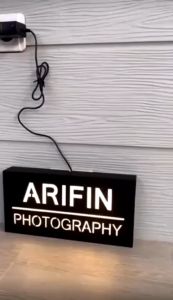 Nomor Rumah LED Neon Box Minimalis Modern Custom