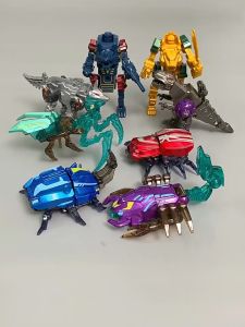 หุ่นยนต์เเมลงของเล่น แปงร่างได้ วัสดุเป็นเหล็ก BKK รวมร่างเเบบ 4 in 1