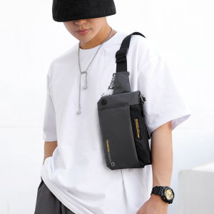 European and American Fashionable Fashion Brand Mens Simplicity Functional Chest Bag Thin Large Capacity Motorcycle Small Backpack Waist Bag Street Trendy