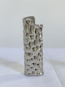 Vintage Hammered Texture Meteorite Style BIC J6 Lighter Cover – Metal Look Scratch Resistant Unique Trendy Design