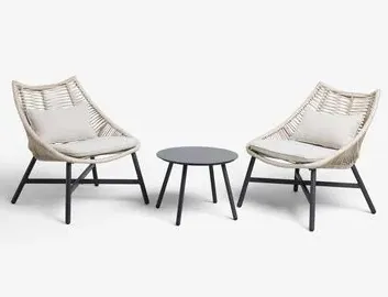 Modern Simple Outdoor Leisure Table And Chair Set Hotel Homestay Soft Decoration Chair Tea Table Wicker Weaving Furniture