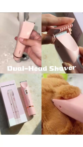 2 in 1 Womens Electric Shaver with Removable Hair Trimmer Head Waterproof Wet and Dry Dual Head Shaver for Legs Underarms Bikini and Private Areas