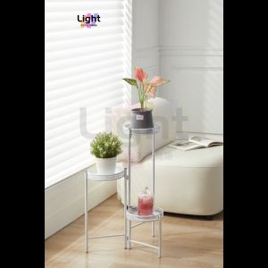 Đế hoa gấp gọn đế hoa sắt 3 tầng đế chậu hoa đế trang trí đen trắng hoa văn đơn giản thời trang và sang trọng