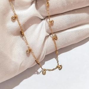 Protection Jewelry Womens Amulet Necklace Stainless Steel Evil Eye Necklace Ziron Elegant Necklace