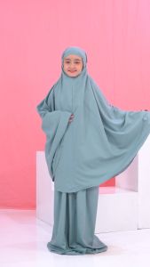 MUKENA TANGGUNG TRAVELING POLOS FALISHA 2 IN 1 RESLETING KATUN PREMIUM