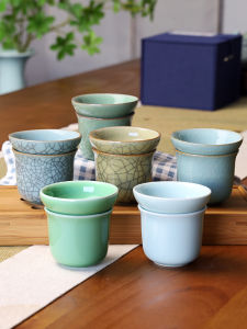 YunJun Ceramic Tea Strainer Tea Set Brother Kiln Ice Crack Pattern Qingci Porcelain Tea Ceremony Accessories Dining Utensils