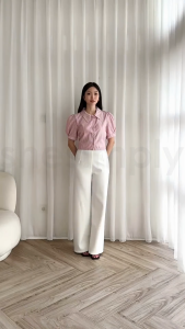 KEMEJA CROP SALUR SETRIPE WANITA TERBARU KOREAN STYLE