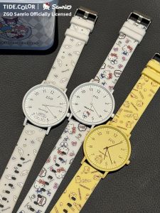 Tide color | Collaboration Female College Student Red Sports Quartz Watch Big Dial