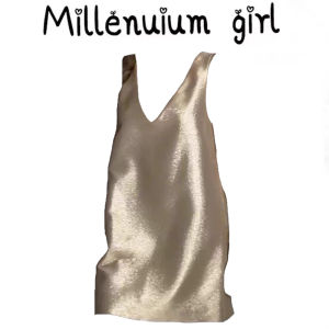 Elegant Gold Shiny Thread V-Neck Dress Womens Summer Dress Luxury Minimalist High Waist A-Line Skirt City Commute Dress