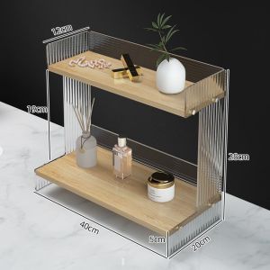 Acrylic Cosmetic Storage Rack Desktop Makeup Organizer Shelf Lipstick Brush Holder Dormitory Space Saver Nordict Minimalist Style