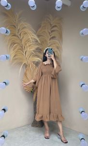 Dress Moana Crinkle Kekinian