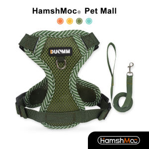 HamshMoc Durable Dog Harness And Leash Set Reflective Dog Vest Adjustable Lead Rope With Soft Handle For Small Medium Dogs