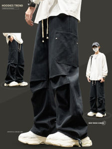 Cargo Pants Mens Spring New Arrival Ins Loose Straight-leg Logging Pants American High Street Fashion Brand Black Handsome Paratrooper Pants